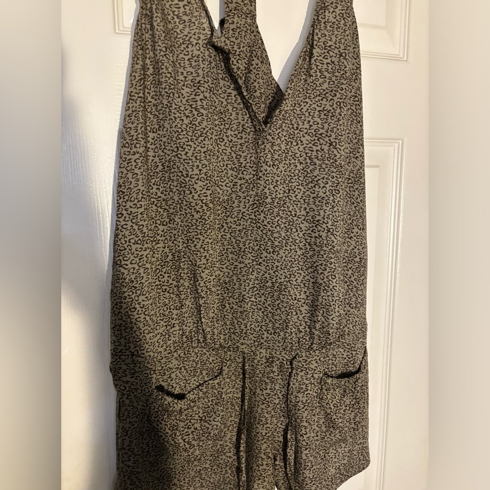 Guess Leopard Print Jumpsuit - Brown